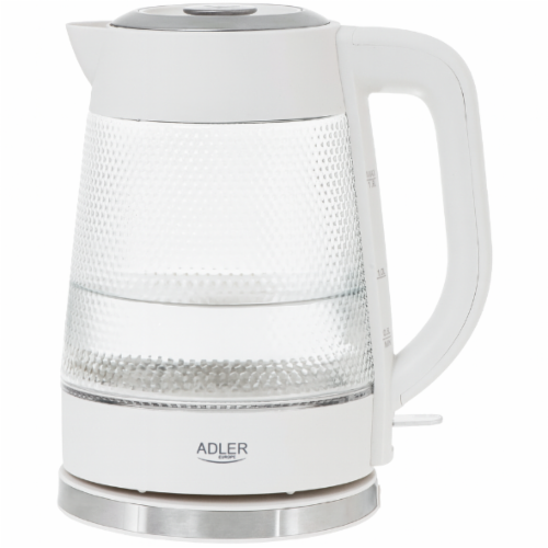 Електрочайник скляний Adler AD 1306 білий 1,8 л, 2200 Вт