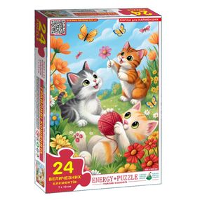 Пазл детский Игривые котята 88243, 24 крупных элементов