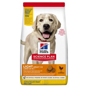 Корм Hill's Science Plan Canine Adult Light Large Breed сухой с курицей для собак крупных пород с излишним весом 14 кг