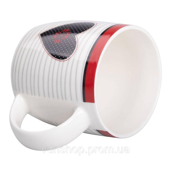 Чашка фарфоровая 400 (мл) для чая и кофе с сердцем Lugi RX-N240147WB | Зображення 2