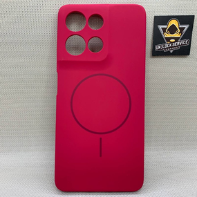 Чехол Motorola G75 MagSafe SoftTouch Мягкий Противоударный Красный