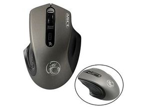 Беспроводная игровая мышь мышка ТИХАЯ 2000dpi iMice G-1800, серая