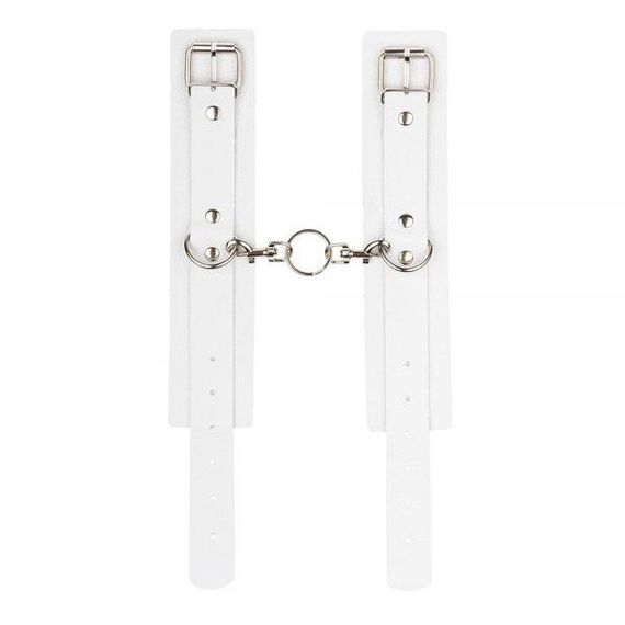 Наручники Leather Standart Hand Cuffs, White Sex Aura | Зображення 1