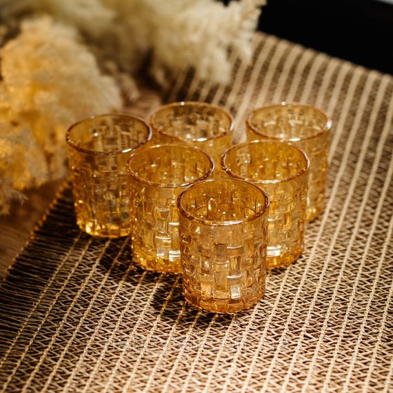 Набір чарок для міцних напоїв Shot glass 6 штук по 75 мл коричневий HP-17-37 | Зображення 1