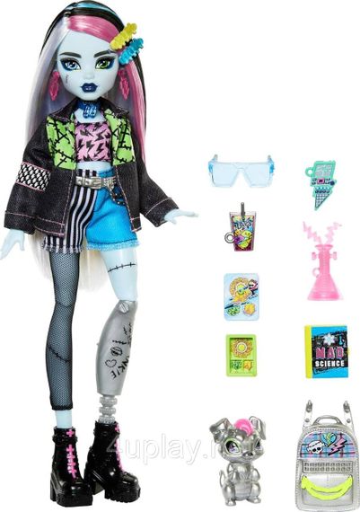 Кукла Монстр Хай Фрэнки Штейн с аксессуарами и щенком Ватзит Оригинал Mattel Monster High Frankie Stein | Зображення 1