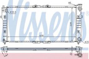 Радіатор охолодження Mazda 626 седан IV (GE) (вир-во Nissens) NISSENS 62392A на MAZDA MX-6 (GE)
