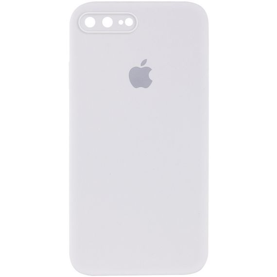 Чехол Silicone Case Square Full Camera Protective (AA) для Apple iPhone 7 plus / 8 plus (5.5") Білий / White