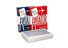 Карти гральні Aviator Jumbo Index (red, blue) 1 колода