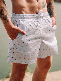 Плавки дрібний штурвал білий S