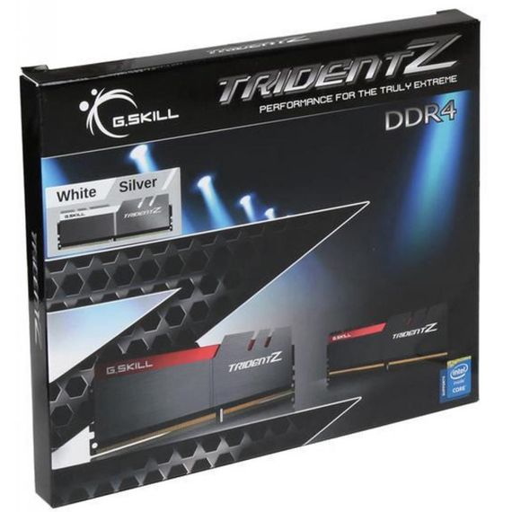 Модуль пам'яті для комп'ютера DDR4 16GB (2x8GB) 3200 MHz Trident Z Silver H/ White G.Skill (F4-3200C16D-16GTZSW) | Зображення 2