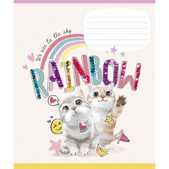 Зошит учнівський "I love you" 012-3295L-1 в лінію, 12 аркушів