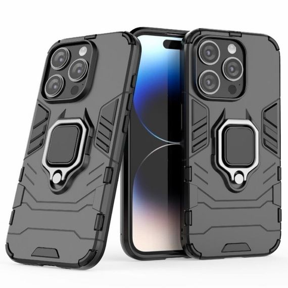 Чехол бампер Primolux Ring Armor для Apple iPhone 15 Pro - Black | Зображення 6