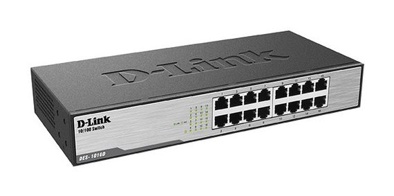 Коммутатор D-Link DES-1016D 16xFE, Неуправляемый (DES-1016D) | Зображення 1