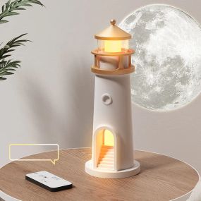 Ночник маяк с проекцией луны  LightHouse проектор луны с аккумулятором