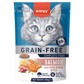 Сухий корм для котів з лососем Wanpy Adult Cat GF Salmon, 500 гр