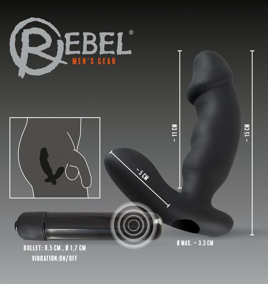 Массажер простаты - Rebel Cock-Shaped Vibe Prostata Vibrator sexstyle | Зображення 6
