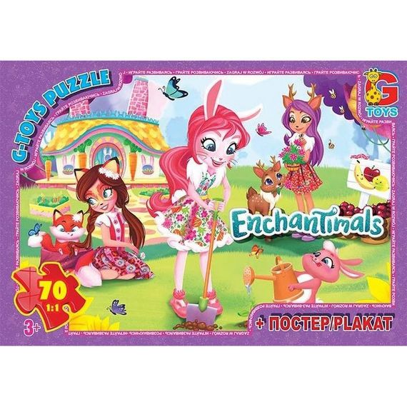 Дитячий пазл "Enchantimals" EA213 плакат 70 елементів