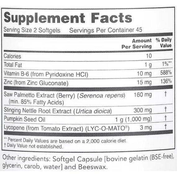 Комплекс для здоров'я передміхурової залози Protocol for Life Balance Ortho Prostate 90 Softgels | Зображення 1