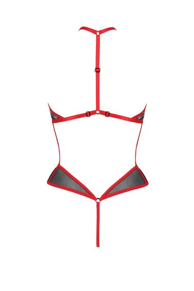 Боди Passion SATARA BODY Черно-красный 2XL/3XL | Зображення 3