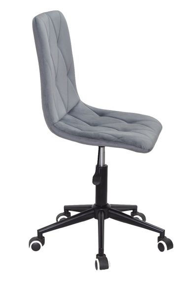 Крутящийся стул на черной крестовине с колесами, с регулировкой высоты Fred BK Modern Office велюр серый OR-852 | Зображення 3
