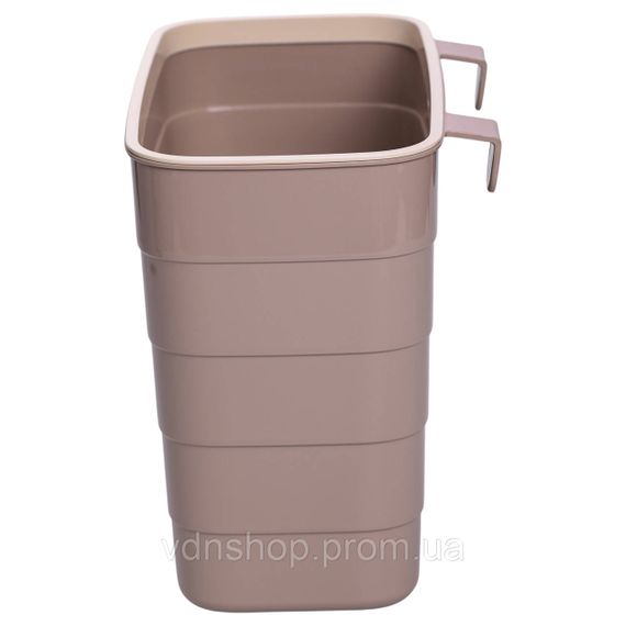 Мусорное ведро на дверцу 6 (л) ведро для мусора пластиковое навесное Коричневый HP-45-18CR | Зображення 1