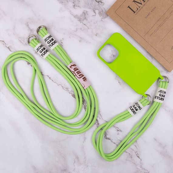 Чехол TPU two straps California для Apple iPhone 13 Pro (6.1") Салатовый | Зображення 5