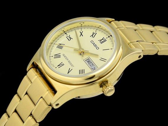 Женские часы кварцевые наручные золотые японские оригинальные Casio LTP-V006G-9BUDF (модуль №5237) | Зображення 2