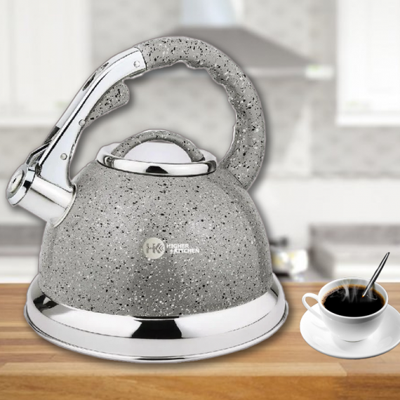 Чайник зі свистком гранітний HIGHER+KITCHEN ZP-021 3.5 л | Зображення 1