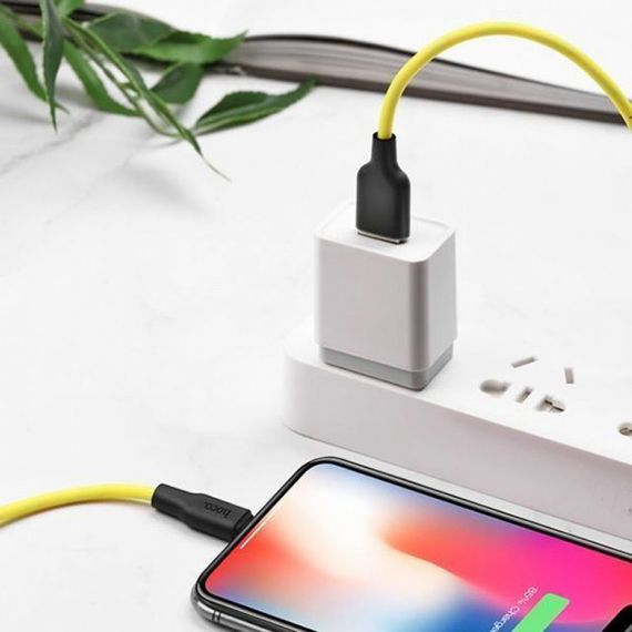Кабель Hoco X21 Plus Silicone Lightning (1m) black/blue | Зображення 5