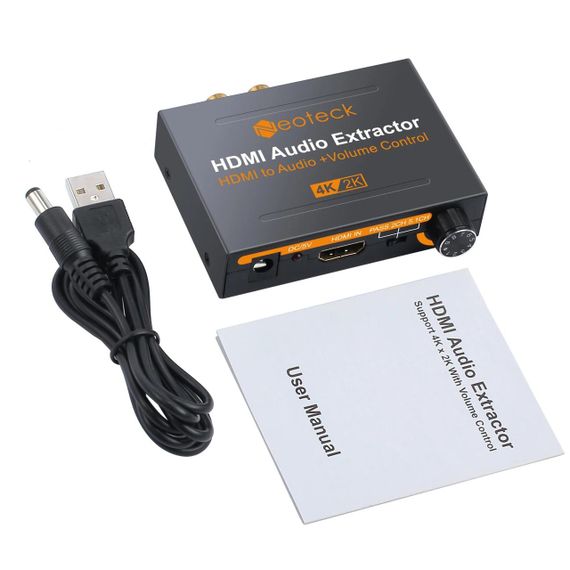 HDMI совместимый аудиоэкстрактор с 3,5-мм HDMI, HDMI, SPDIF, RCA, 3,5 мм аудио Neoteck NTK053