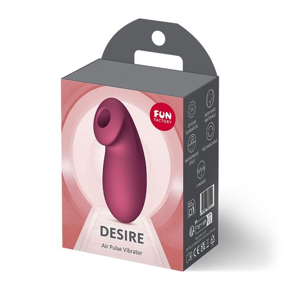 Вакуумний стимулятор Fun Factory Desire Wine Red, 11 режимів роботи, перезаряджуваний | Зображення 5