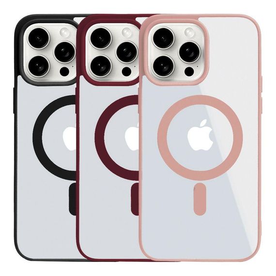 Чохол TPU Color with Magsafe для iPhone 14 Pro Max Колір 07, Bordo