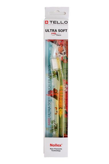 Дитяча зубна щітка Tello Junior 4480 Ultra Soft White (від 5 до 10 років), помаранчева