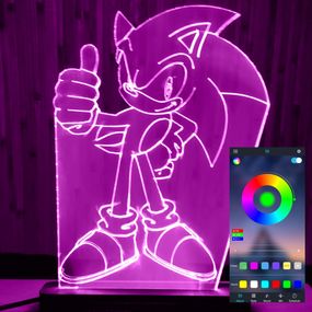 Акриловый светильник-ночник управление с телефона Соник 2 tty-n000747