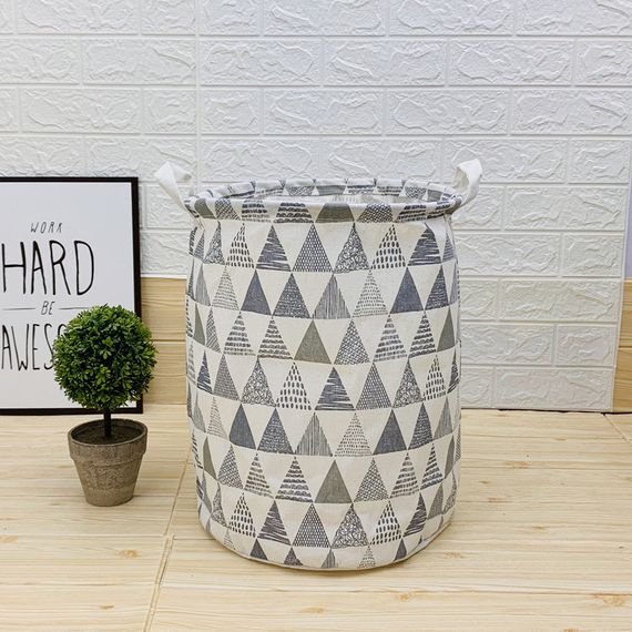 Корзина для игрушек и белья детская 40*35 см Треугольники