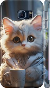 Чохол на Samsung Galaxy S6 Edge G925F Білий кіт "5646m-83-2448"