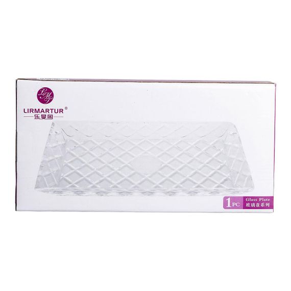 Блюдо для закусок стеклянное 29.5*13.5*2 прямоугольное HP-YH-57 | Зображення 3