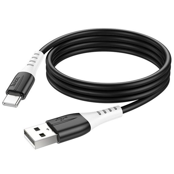 Дата кабель Hoco X82 Silicone USB to Type-C (1m) Black | Зображення 4