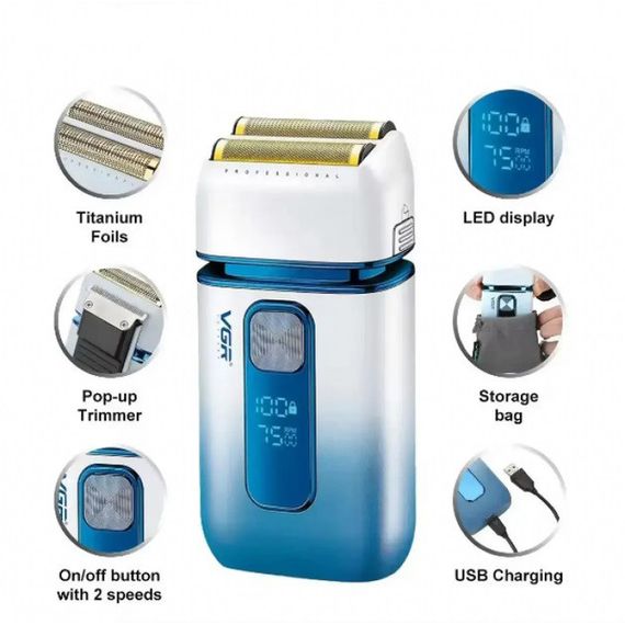 Беспроводная машинка для стрижки для дома Электробритва профессионального бритья AM-90 | Зображення 2