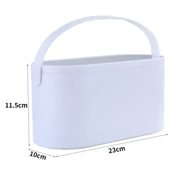 Органайзер кошик бокс ємність настільна для косметики із дзеркалом підсвічуванням від USB | Зображення 3