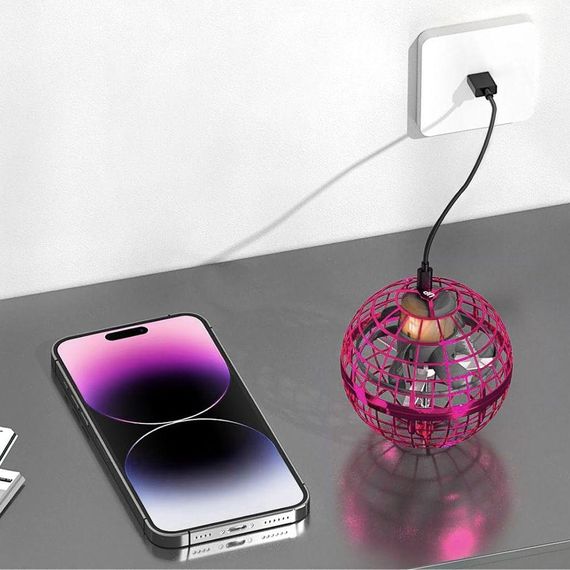 Летающий шар с LED подсветкой и USB, FLYING SPINNER / Сенсорный спиннер для детей / Шар бумеранг | Зображення 5