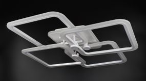 Люстра світлодіодна стельова LED світильник для квартири на стелю лед з пультом 26102 Білий 11х64х64 см.