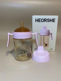 Поїльник дитячий HEORSHE 300 мл Рожевий