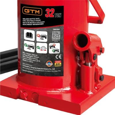 Домкрат GTM гидравлический бутылочный 32т (260-420мм) (TH93204) | Зображення 2