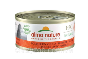 Влажный корм для котов Almo Nature HFC Chicken Pumpkin с курицей и тыквой 70 г 5034H