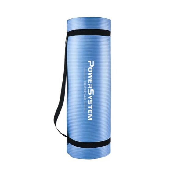Килимок для йоги та фітнесу Power System PS-4017 NBR Fitness Yoga Mat Plus Blue (180х61х1) (PS-4017_Blue) | Зображення 8