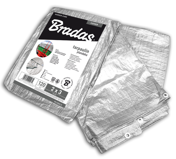 Тент посилений Bradas SILVER 120 г/м² 3 x 5 м PL1203/5