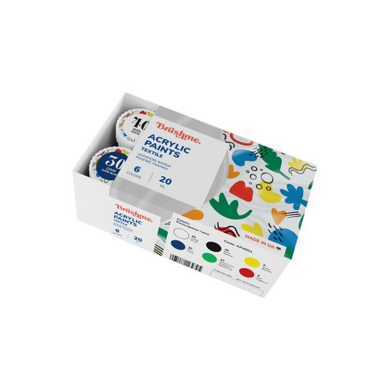 Акрилова фарба текстильна Набір 4001 Brushme AP4001 6 кольорів | Зображення 3