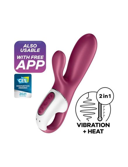 Смарт вібратор-кролик Satisfyer Hot Bunny: Підігрів, керування через додаток, подвійна стимуляція | Зображення 1