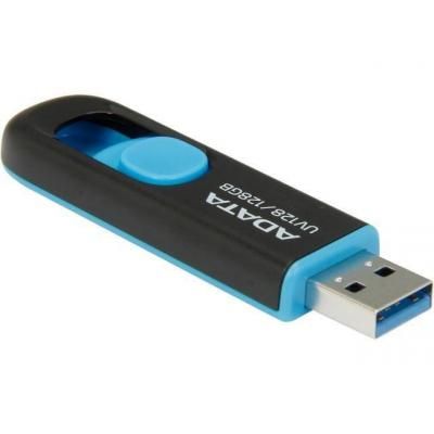 USB флеш накопичувач ADATA 128GB UV128 Black/Blue USB 3.1 (AUV128-128G-RBE) | Зображення 4